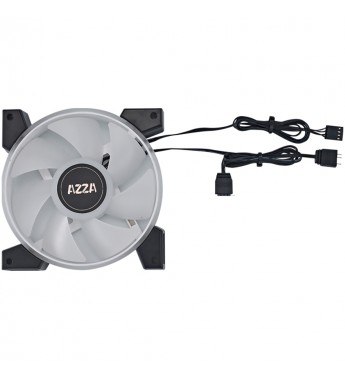 Cooler para Gabinete Azza Hurricane II FNAZ-12DRGB2-001 con iluminación RGB/120mm - Negro/Blanco