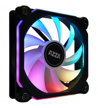Cooler para Gabinete Azza Prisma FFAZ-12DRGB-011 con iluminación RGB/120mm - Negro/Blanco