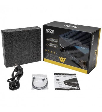 Fuente de Alimentación para PC Azza PSAZ-750W con 80 Plus Bronze/750W/Bivolt - Negro