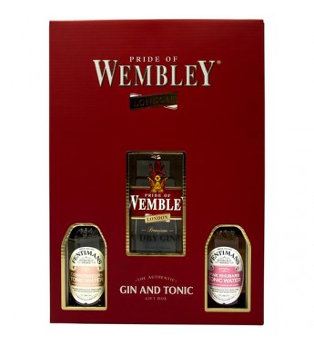 Kit Gin Wembley London Dry de 1L + Agua Tónica Fentimans de 200ml (2 Unidades)