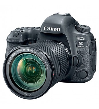 Cámara DSLR Canon EOS 6D Mark II de 26.2MP/Full HD con Pantalla 3.0/Wi-Fi/NFC/GPS/Bluetooth/DIGIC 7 + Objetivo EF 24-105 IS STM - Negro