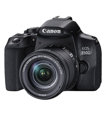 Cámara DSLR Canon EOS 850D EF-S 18-55 IS STM Kit de 24.1MP Wi-Fi/Bluetooth - Negro