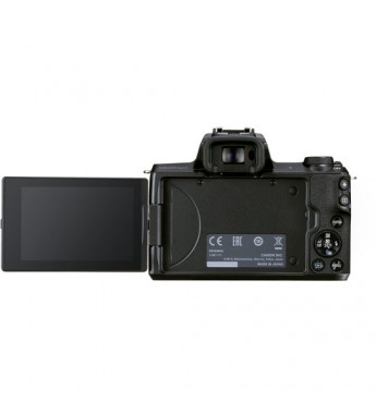 Cámara DSLR Canon EOS M50 Mark II EF-M15-45 IS STM Kit de 24.1MP con Pantalla 3" Wi-Fi/Bluetooth - Negro