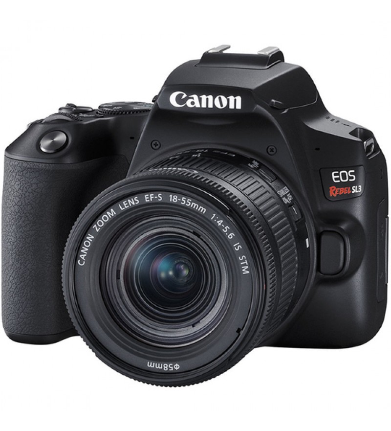 Cámara DSLR Canon EOS Rebel SL3 EF-S 18-55 IS STM Kit de 24.1MP con Pantalla 3" Wi-Fi/Bluetooth - Negro