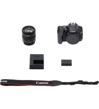 Cámara DSLR Canon EOS Rebel SL3 EF-S 18-55 IS STM Kit de 24.1MP con Pantalla 3" Wi-Fi/Bluetooth - Negro
