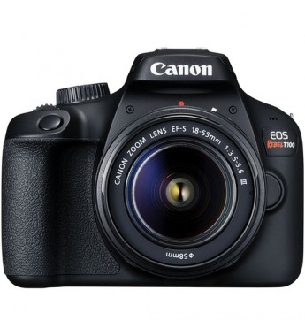 Cámara DSLR Canon EOS Rebel T100 EF-S 18-55 III Kit de 18MP con Pantalla 2.7" Wi-Fi - Negro