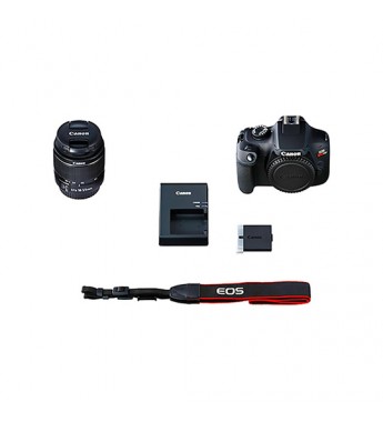 Cámara DSLR Canon EOS Rebel T100 EF-S 18-55 III Kit de 18MP con Pantalla 2.7" Wi-Fi - Negro