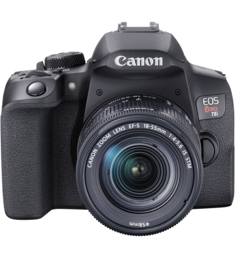 Cámara DSLR Canon EOS Rebel T8i EF-S 18-55mm IS STM Kit de 24.1MP con Pantalla 3" Wi-Fi/Bluetooth - Negro