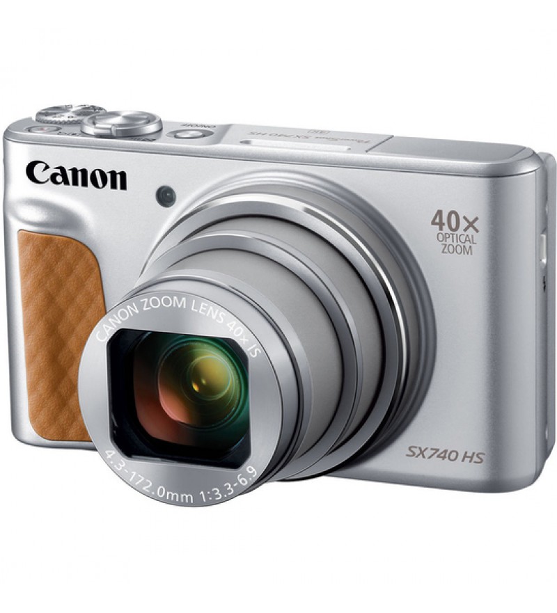 Cámara Canon PowerShot SX740 HS de 20.3MP con Pantalla 3" Wi-Fi/Bluetooth - Plata