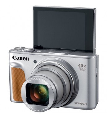 Cámara Canon PowerShot SX740 HS de 20.3MP con Pantalla 3" Wi-Fi/Bluetooth - Plata