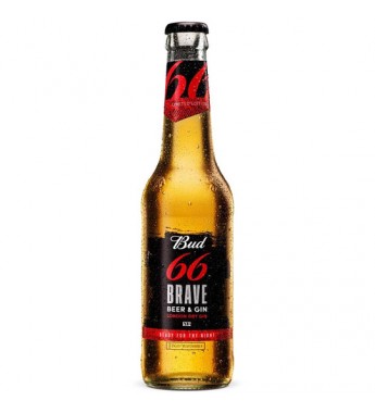 Cerveza Budweiser Bud 66 Brave Beer & Gin Botella - 330mL