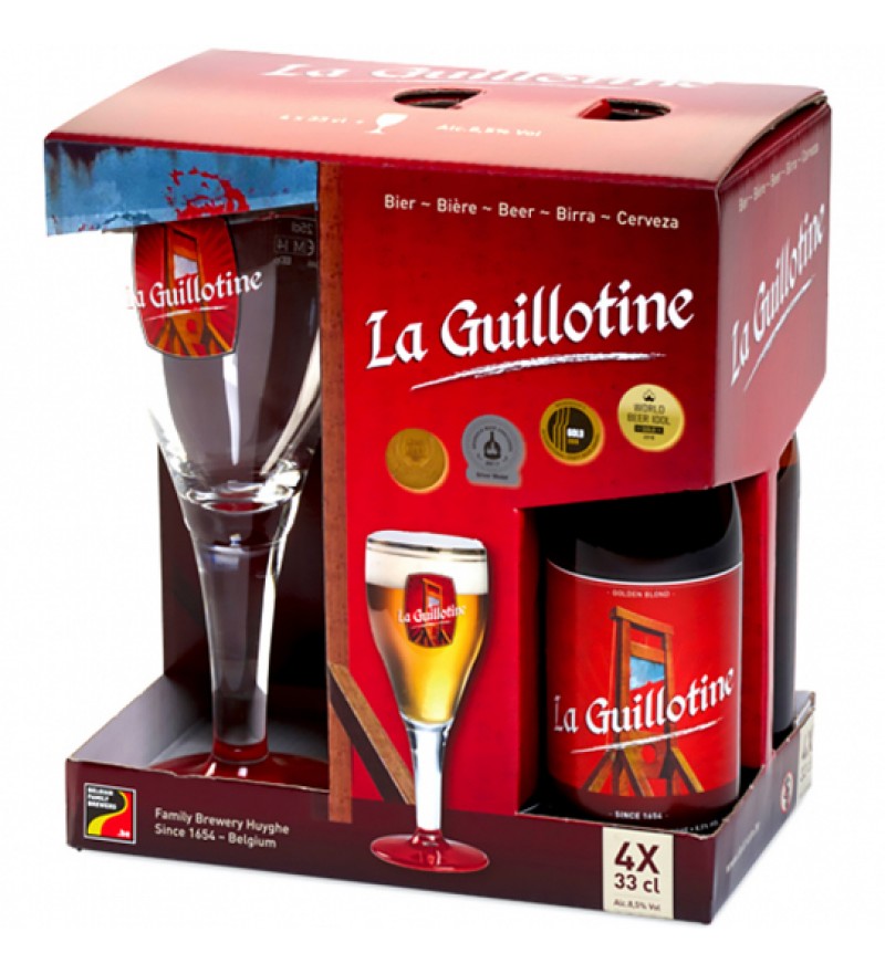 Kit Cerveza La Guillotine (4 Unidades) + Copa - 330mL