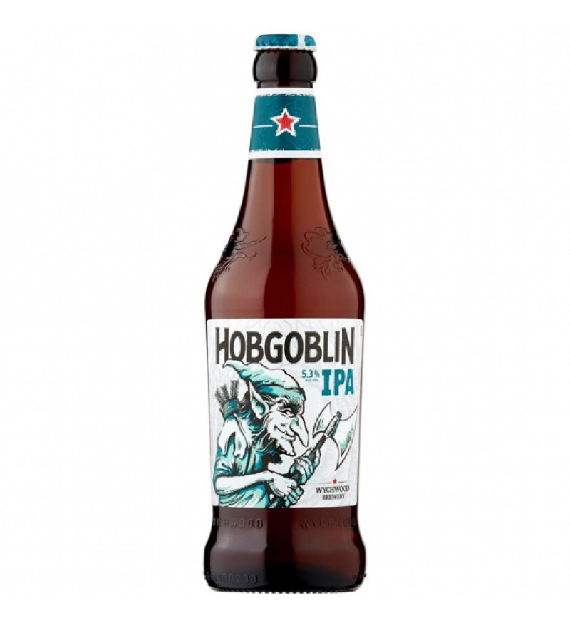 Cerveza Marston's Wychwood Brewery Hobgoblin IPA botella - 500mL