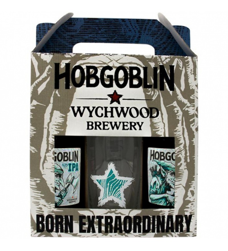 Kit Cerveza Marston's Wychwood Brewery Hobgoblin IPA (2 Unidades) + Vaso - 500mL