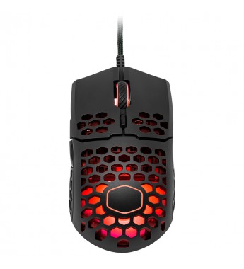 Mouse Gaming Cooler Master MM711 con iluminación RGB/16000DPI Ajustable/6 Botones - Negro Mate