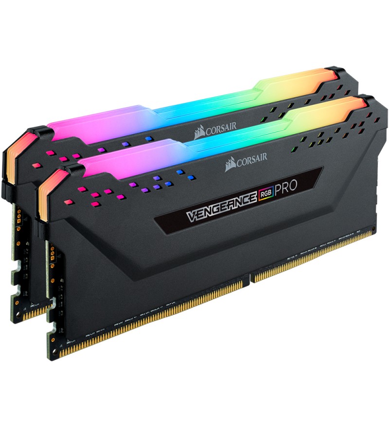 Memoria RAM para PC Corsair Vengeance PRO RGB de 16GB CMW16GX4M2C3200C16 (2x8GB) DDR4/3200MHz - Negro