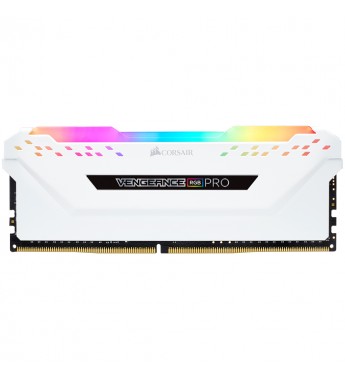 Memoria RAM para PC Corsair Vengeance PRO RGB de 16GB CMW16GX4M2C3200C16W (2x8GB) DDR4/3200MHz - Blanco