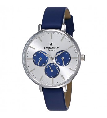 Reloj Daniel Klein Exclusive DK11896-5 Femenino - Plata-Azul/Azul