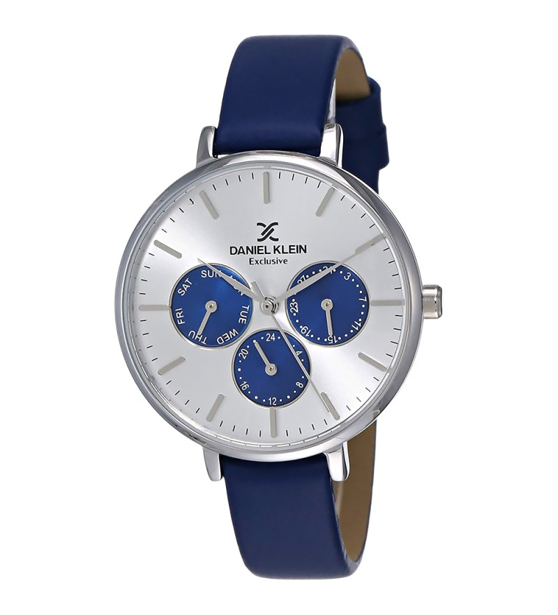 Reloj Daniel Klein Exclusive DK11896-5 Femenino - Plata-Azul/Azul