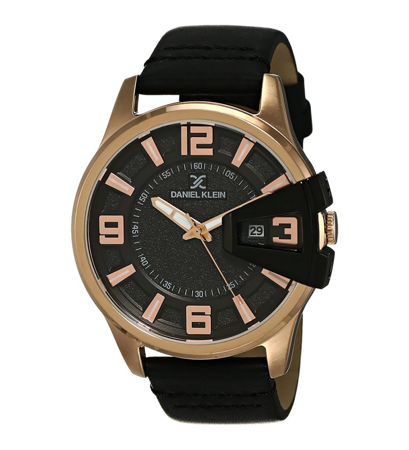 Reloj Daniel Klein Premium DK12161-2 Masculino - Dorado-Oro Rosa-Negro/Negro