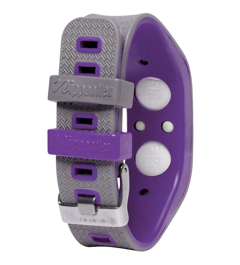 Pulsera E-Energy FIR Power Bracelet G/GG (17cm a 23cm) - Gris/Púrpura