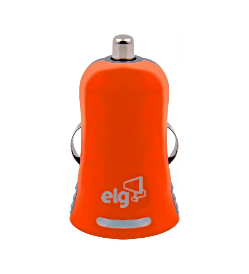 Cargador Vehicular ELG CC1SLR USB 1A - Naranja