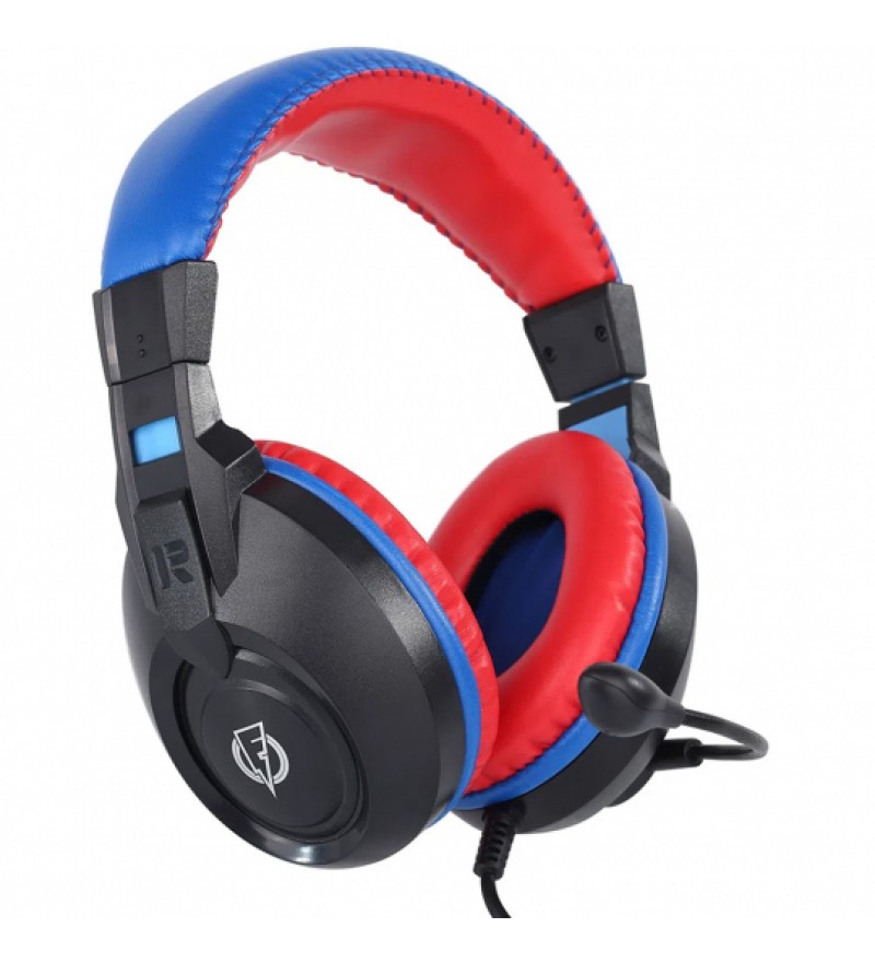 Headset Gaming ELG Flakes Power Nite Renegade FLKH003 40mm/Micrófono Direccional - Rojo/Azul