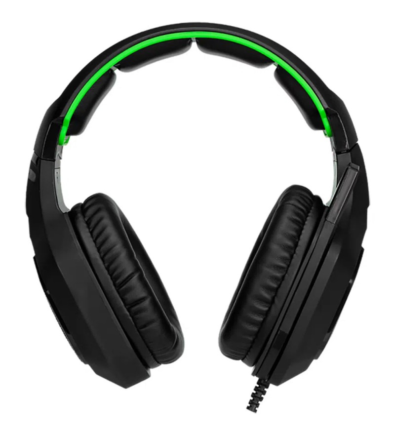 Headset ELG Revenge 7.1 HGRE71 Gaming Micrófono Retráctil/Driver de 60mm - Negro/Verde