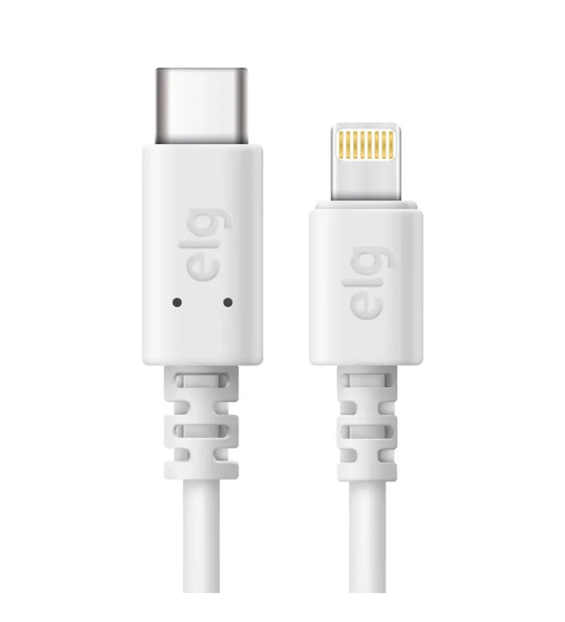 Cable USB ELG TCL20 USB-C a Lightning 2.4A (2 metros) - Blanco