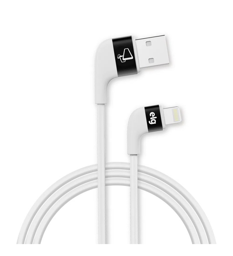 Cable USB ELG XFT810RD USB a Lightning 2.4A (1 metro) - Blanco