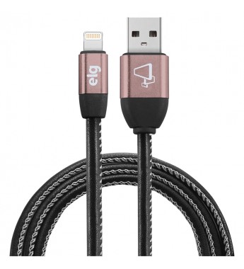 Cable USB ELG SKN810BK USB a Lightning 2.4A (1 metro) - Negro 