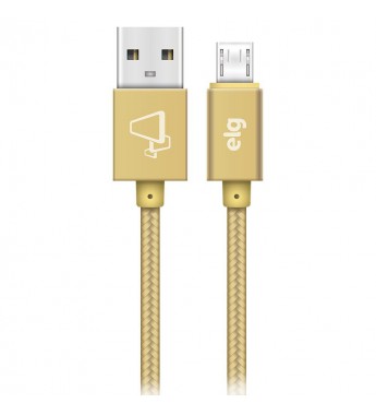 Cable USB ELG L820BG USB a Lightning 2,4A (2 metros) - Dorado 
