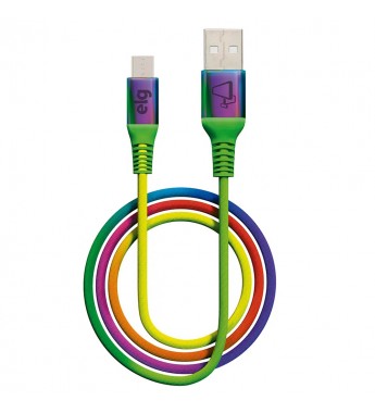 Cable USB ELG M510RB USB a Micro USB 2,4A (1 metro) - Rainbow