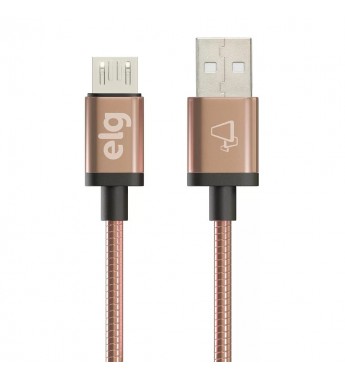 Cable USB ELG INX510GD USB a Micro USB 2.4A (1 metro) - Oro Rosa 
