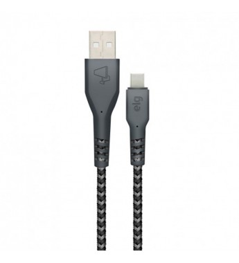 Cable USB ELG TC10BL USB a USB TIPO-C 3A (1 metro) - Grafito