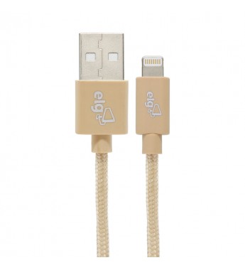Cable ELG C810BG Certificado USB a Lightning (1 metro) - Dorado