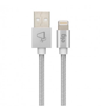 Cable ELG C810BS Certificado USB a Lightning (1 metro) - Plata