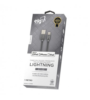 Cable ELG C810BY Certificado USB a Lightning (1 metro) - Gris