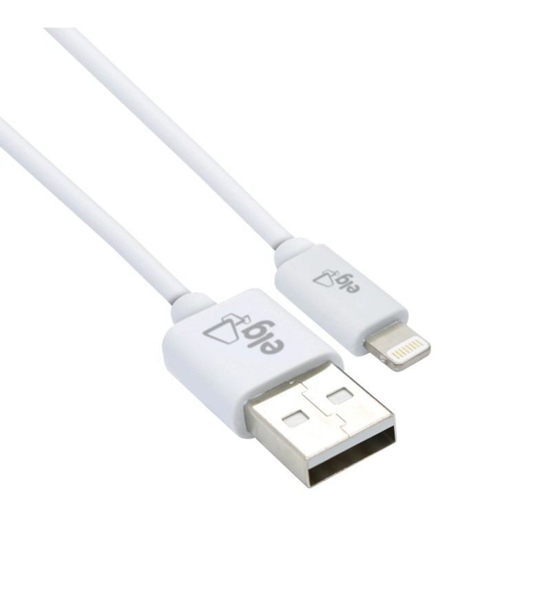 Cable ELG C830 Certificado USB a Lightning (3 metros) - Blanco