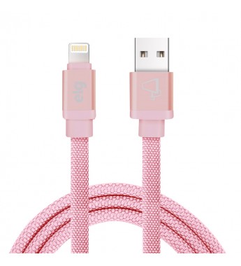 Cable ELG CNV810PK Canvas USB a Lightning (1 metro) - Rosa