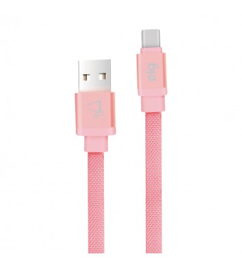 Cable ELG CNVC10PK Canvas USB a USB Tipo-C (1 metro) - Rosa