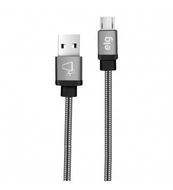 Cable ELG INX510GY Blindado Inox USB a MicroUSB (1 metro) - Gris