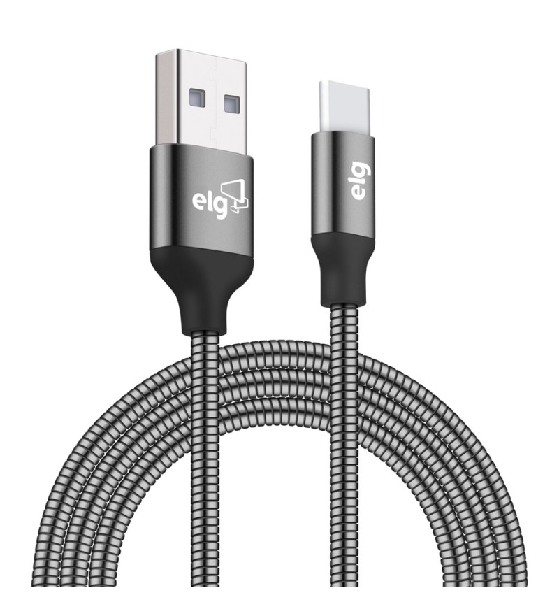 Cable ELG INXC10GY Inox USB a USB Tipo-C (1 metro) - Gris