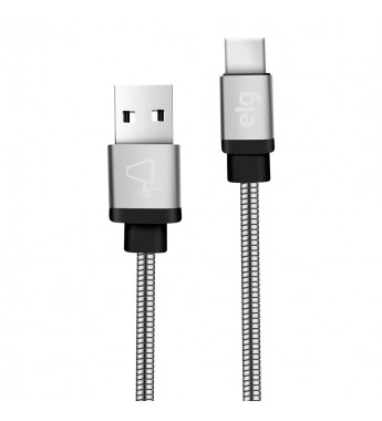 Cable ELG INXC10SL Inox USB a USB Tipo-C (1 metro) - Plata
