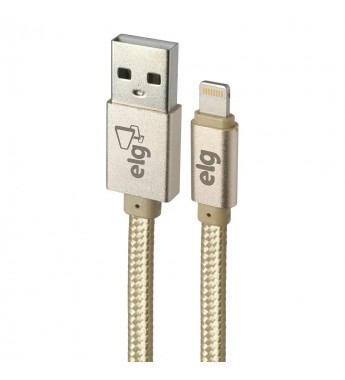 Cable ELG L810BG Nylon USB a Lightning (1 metro) - Dorado