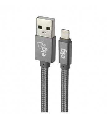Cable ELG L810BY Nylon USB a Lightning (1 metro) - Gris
