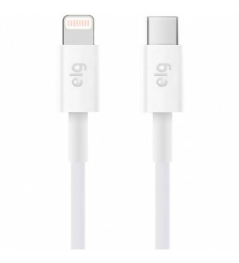 Cable ELG L810PD USB Tipo-C a Lightning 3A/20W (1 metro) - Blanco