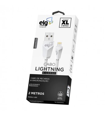 Cable ELG L820 USB a Lightning (2 metros) - Blanco