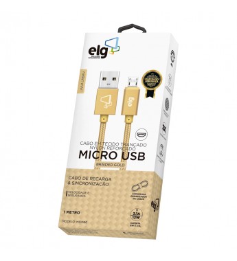 Cable ELG M510BG USB a MicroUSB (1 metro) - Dorado