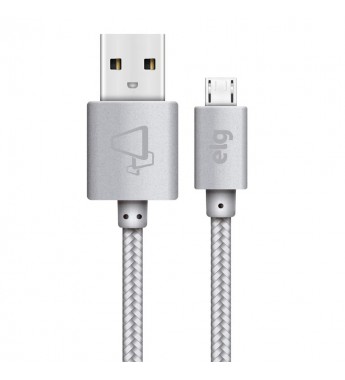Cable ELG M510BS USB a MicroUSB (1 metro) - Plata